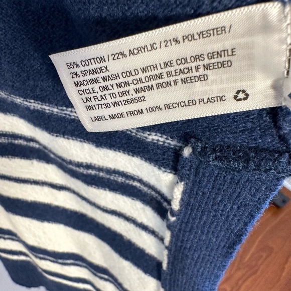 Merona Womens Size XL Stripe Open Front Knit Long Sleeve Sweater Cardigan Boho - Picture 8 of 8